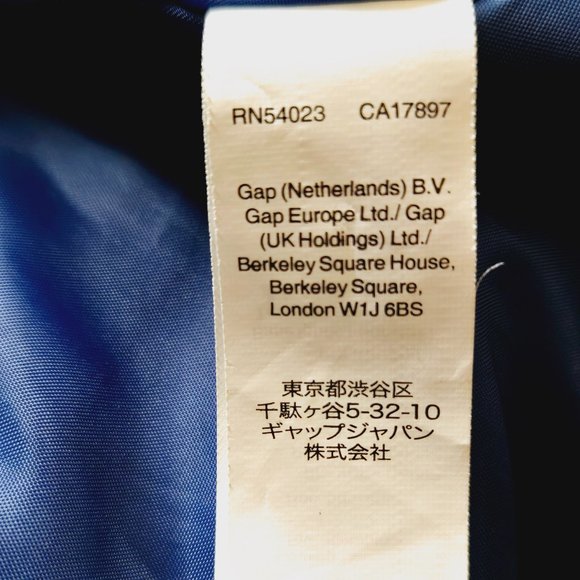 EUC NAVY BLUE GAP UNISEX PUFFER QUILTED ZIP UP W/BUTTONS ALL SEASONS VEST MEDIUM - Picture 10 of 13